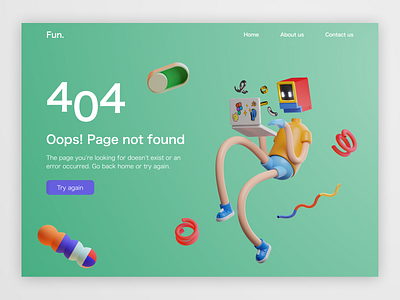 Daily UI — 008 404page branding dailyui dailyuichallenge design ui uidesign uxdesign uxui web website