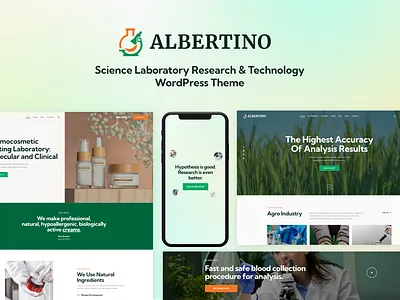 Science Laboratory Research & Technology WordPress Theme blog business illustration logo web design webdesign wordpress wordpress theme wordpress themes