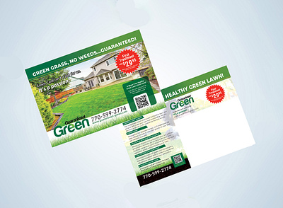 lawn care postcard design brochure design design flyer design graphic lawn care postcard print design