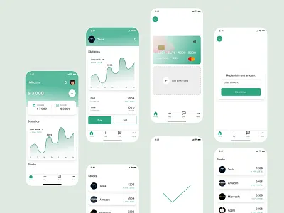 Investment app app bank design finance fintech icon investment typography ui ux vector