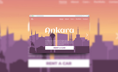 Silhouette of the city for the first screen ankara city design graphic design illustration silhouette turkey ui vector web