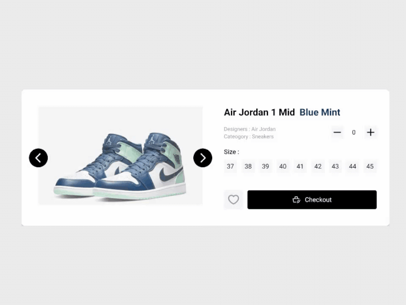 #JustTry : Interactive Card Shopping design figma ui user experience user interface ux