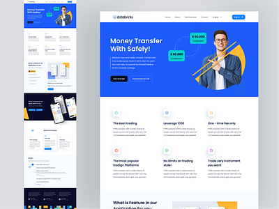 Money Transfer Web Design 👏 crypto e commerce full page graphic design homepage landing page logo mobile app mobile design money money transfer nft recive money sass send money transfer web design website