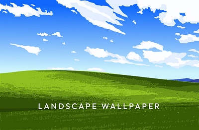 Nature grassland windows xp wallpaper landscape desig animation branding design graphic design illustration vector