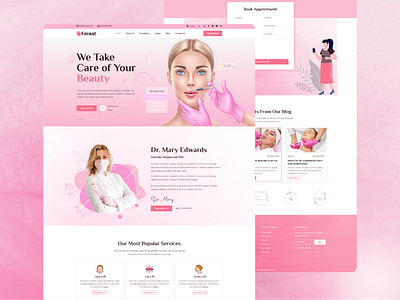 Beauty Care Medical Landing Page. beauty care creative dermatologist dermatology design doctor fat grafting health landing page medical medicine minimal product skin treatment ui uidesign web