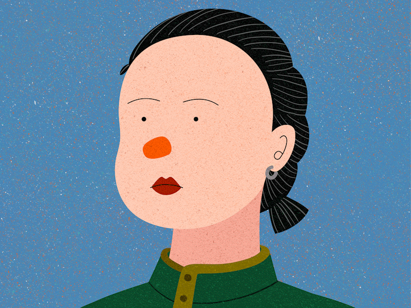 Breathe animated gif character design girl hong kong illustration illustrator loop relax texture vector