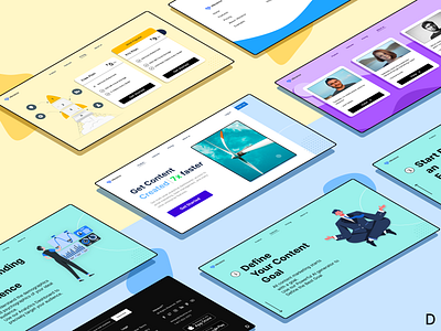 Content Creation and Marketing Website branding design graphic design icon illustration logo typography ui ux vector