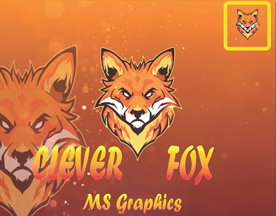 "CLEVER FOX"logo design 3d animation branding graphic design illustration logo meshtool vector