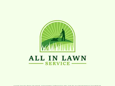 All in Lawn Service Logo Design Project branding design illustration instagram post logo ui vector
