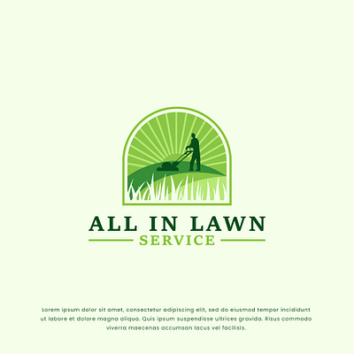 All in Lawn Service Logo Design Project branding design illustration instagram post logo ui vector