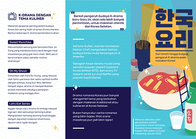 Korean Culinary Brochure Part 1 bright colors brochure culinary brochure graphic design illustration korean food