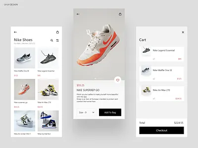 Nike Shoes App Design app branding design icon logo typography ui ux