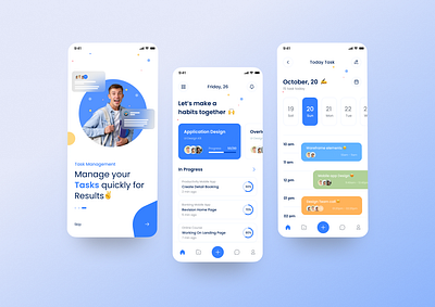 Task Management App app branding design illustration typography ui ux vector