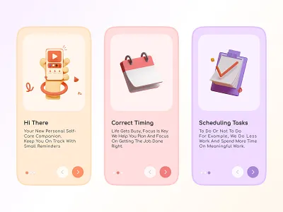 Intro for Self-Organization App 3d 3ddesign app branding color design illustration interface intro minimal product ui ui trend uidesign userinterface