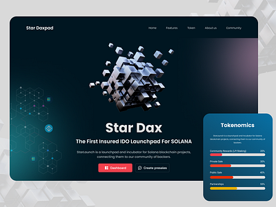 Star Dax airdrop blockchain blockchain game blockchain icon blockchain logo blockchain technology crytpo website daxpad daxsale launchpad binance launchpad crypto nft presales roadmap tokenomics ui ux wallet