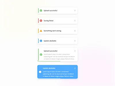 Toast Notifications Concepts graphic design notification toast ui