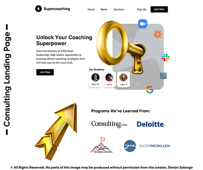 Supercoaching Landing Page | Wordpress, Unbounce & Clickfunnels branding clean concept design ecommerce graphic design modern photography photoshop symbol texture type typography ui uiux ux website