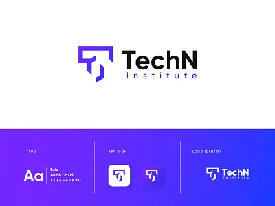 TechN Logo branding code logo creative logo developer logo graphic design letter logo logo minimalist logo t logo