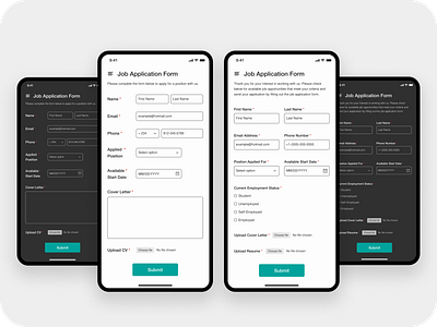 Form application challenge dailyui day82 design figma figmadesign form job productdesign ui uidesign uidesigner uiux ux visual