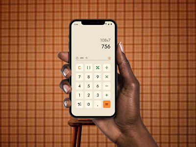 Retro calculator calculator math minimaldesign mobile retro ui ux vintage