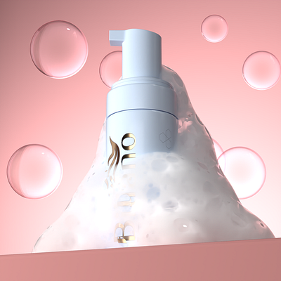 3D Cleansing Foam Face wash Animation 3d 3d animation animation branding packaging product animation