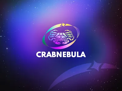 CRABNEBULA_logo_app icon astronautlogo branding colormeshlogo crablogo design foodlogo galactic galaxy gelaxy gradientlogo graphic design logo modernlogo nebulalogo seafoodlogo sealogo spacelogo stairynight starlogo vector