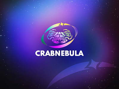 CRABNEBULA_logo_app icon astronautlogo branding colormeshlogo crablogo design foodlogo galactic galaxy gelaxy gradientlogo graphic design logo modernlogo nebulalogo seafoodlogo sealogo spacelogo stairynight starlogo vector