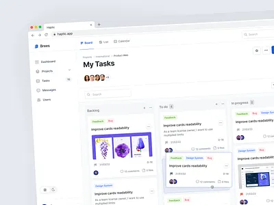 Brees Task Management Tool dashboard design mobile app design project management task management task web ui ux web app