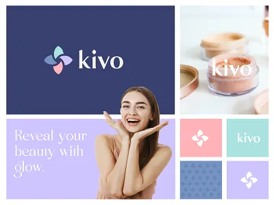 Kivo - Feminine Beauty Brand beauty brand beauty brand inspiration beauty industry beauty product beauty product branding brand identity design cheerful feminine fresh lively logo design luxury beauty brand minimal beauty brand pastel color branding womens brand