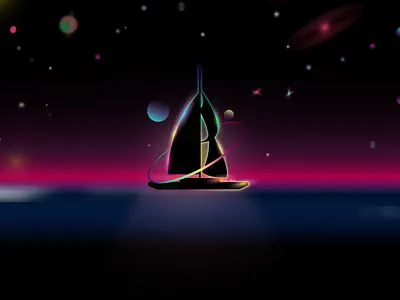 Galaxy boat illustration animation digital art digital illustration digital painting illustration illustration art motion graphics