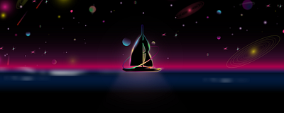 Galaxy boat illustration animation digital art digital illustration digital painting illustration illustration art motion graphics