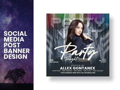 Party Social Media Design | Instagram Post | Party Banner ads facebook ads facebook post party banner post social media banner social media party banner social media post social media post dj web banner