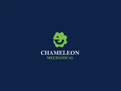 Chameleon logo branding chameleon chameleon logo design flat flat logo gear logo green logo logodesigner mechanic mechanical logo minimal minimalistlogo vector vector download