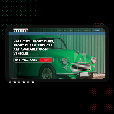 Forest Auto Wrecker - Half Cut branding design illustration landing page logo ui uxui design web design web development