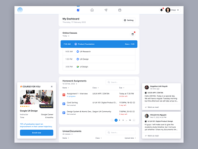 Overview page