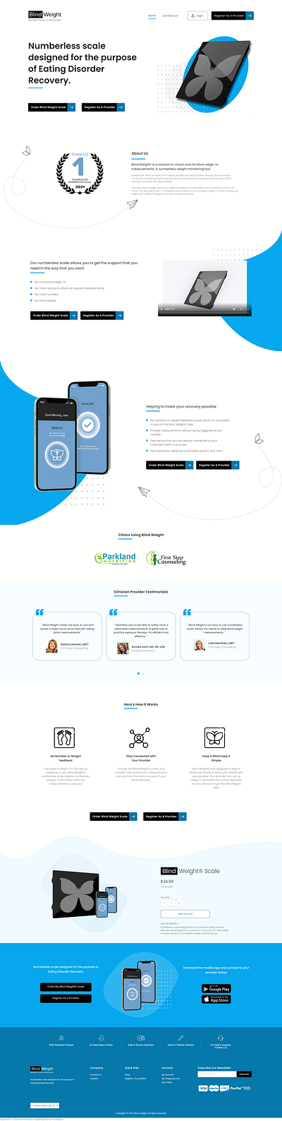 Blind weight website design UI/UX adobe xd branding design figma graphic design health home page landing page medical website mobile app modern new design photoshop ui ui design ui ux website website design