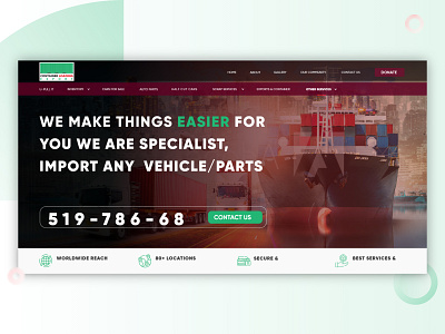 Forest Auto Wrecker - Export & Container Loading branding design illustration landing page logo ui uxui design vector web design web development