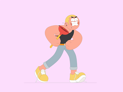 Angry Walk Cycle angry animation motion graphics walk