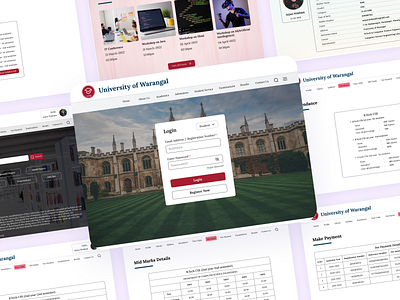 University Portal Website Design design digitaleducation edtech educationtech elearning figma onlinelearning studentexperience studentportal ui uiux universityportal userfriendly ux design webdesign