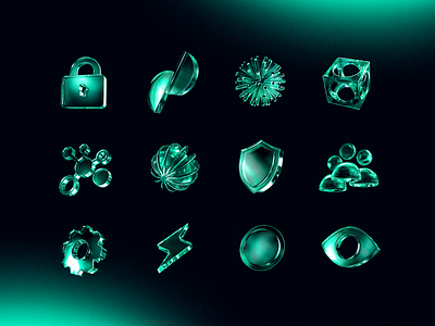 Custom 3D Icons For The Cybersecurity Company 3d 3d elements 3d illustrations design graphic design icons illustration ui ui design web web design website design