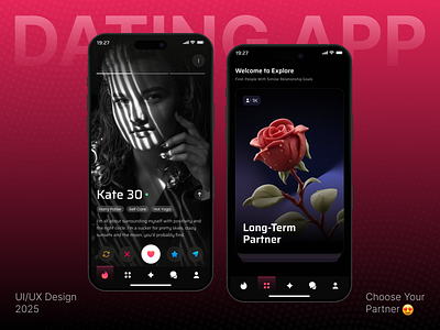 Tinder - Dating App UI/UX Design app bumble chatting dating dating app dating app design dating app ui dating mobile app match finder matching messenger app mobile online dating relationship shasanko creations social media app swipe tinder ui ux