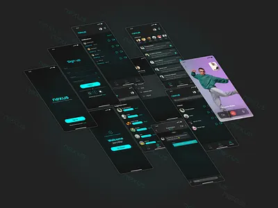 NEXUS chat app ui web design