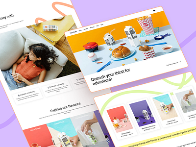 FLAVOURY // Food & Drink Website Template design design system drinks website e commerce food food website online shop pastel colors thesprkl ui ux web design website website template