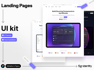 Make Landing Page UI your own design figma freebie home page home screen landing page landing page ui landingpage modern ui ui kit uikit uiux web design website website design