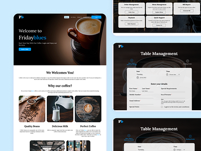 Fridayblues Cafe - Vegan Cafe Website Design cafewebsite design designpractice figma sustainableliving tablereservation ui uidesign uiux uxdesign vegancafe webdesign websitedesign