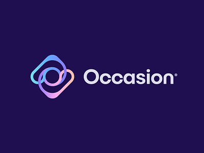 Occasion© / logo design alive app branding clean design designer event gradient graphic design identity illustration logo logodesigner mark minimal nft o symbol ui vector