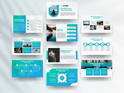 Cora Group Presentation design graphics design illustration logo pitch deck pitch deck design powerpoint presentation presentation design ui