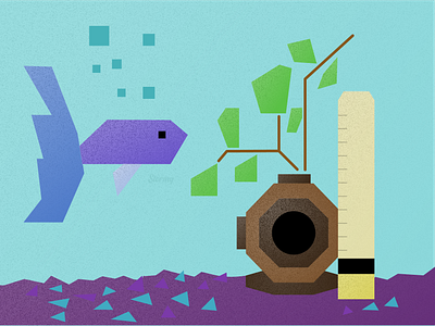 Fishbowl Illustration betta fish betta illustration fish bowl fish illustration fishbowl illustration underwater underwater illustration water