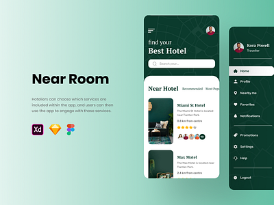 Hotel App | Mobile App app branding cotage design graphic design hotel house illustration rent room typography ui ux vector