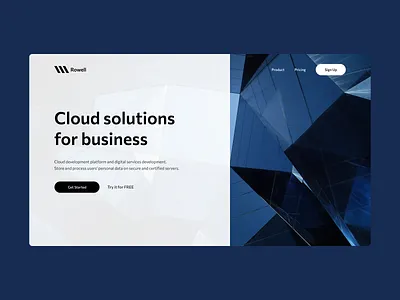 Cloud solutions for business banner cloud cloud solutions cloud solutions for business design landing ui ux web